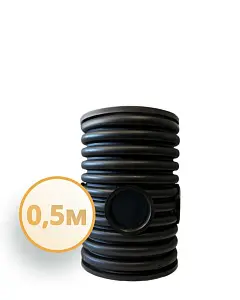 Дренажный колодец d315 h 500 с черной крышкой (отводы 110 мм) 1